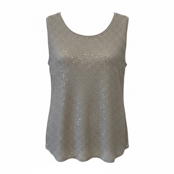 LOFT Tops - LOFT Woven Silver Sequin Women's Top